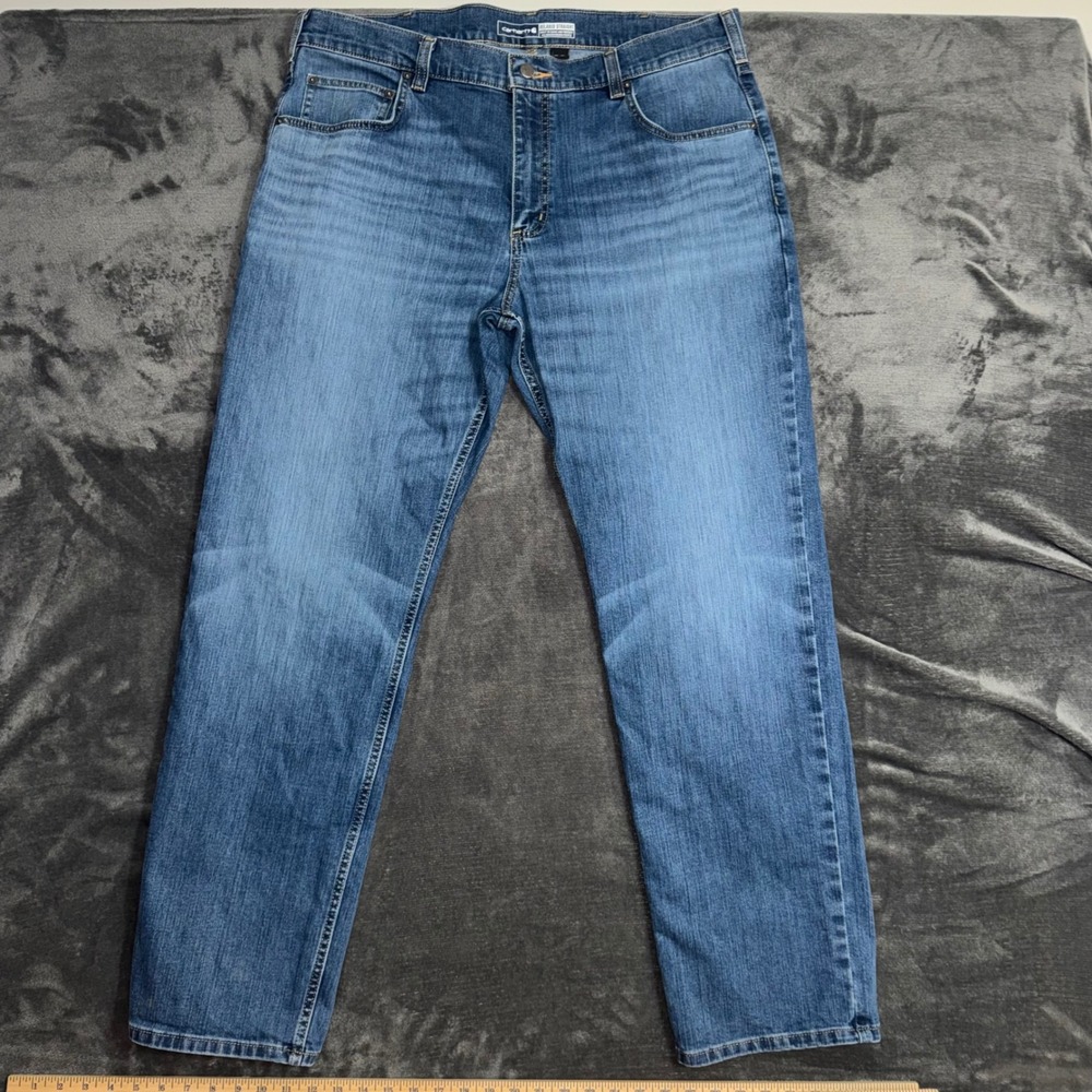 Men's 38x32 Carhartt Jeans Blue Excellent Relaxed Straight Leg Denim Workwear‎